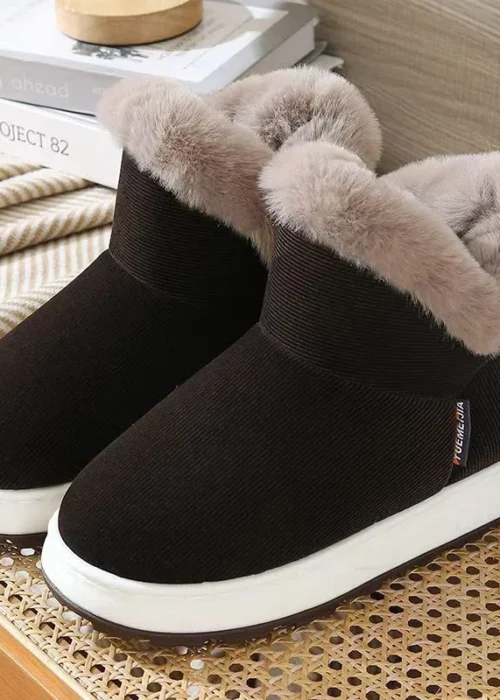 Fuzzy Shoes Boots, Warm, Brown