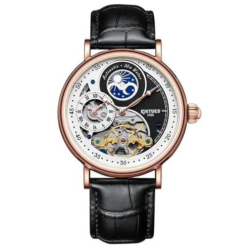 Bestn Mens Luxury Skeleton Automatic Mechanical Wrist Watches