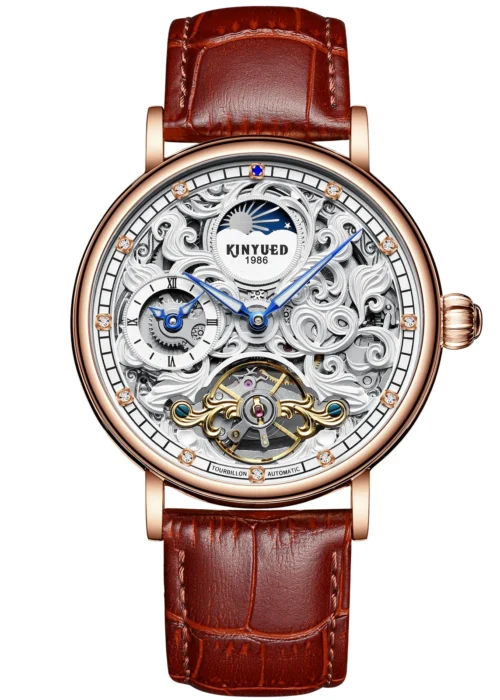 Bestn Mens Luxury Skeleton Automatic Mechanical Wrist Watches