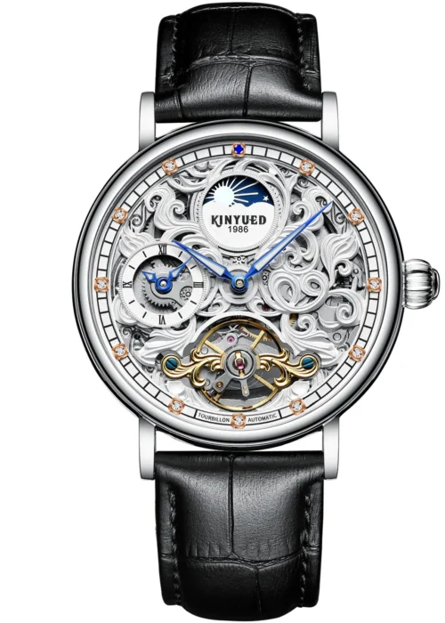 Bestn Mens Luxury Skeleton Automatic Mechanical Wrist Watches