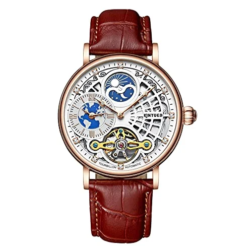 Bestn Mens Luxury Skeleton Automatic Mechanical Wrist Watches