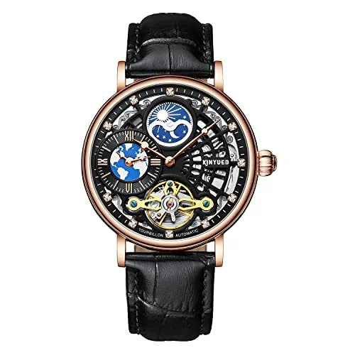 Bestn Mens Luxury Skeleton Automatic Mechanical Wrist Watches
