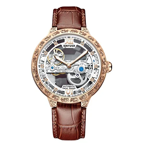 Bestn Mens Luxury Skeleton Automatic Mechanical Wrist Watches