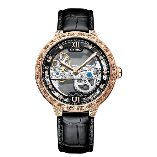 Bestn Mens Luxury Skeleton Automatic Mechanical Wrist Watches