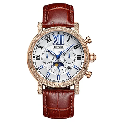 Bestn Mens Luxury Skeleton Automatic Mechanical Wrist Watches